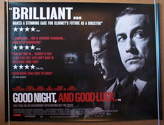 Good Night And Good Luck  Original Quad Movie Poster  