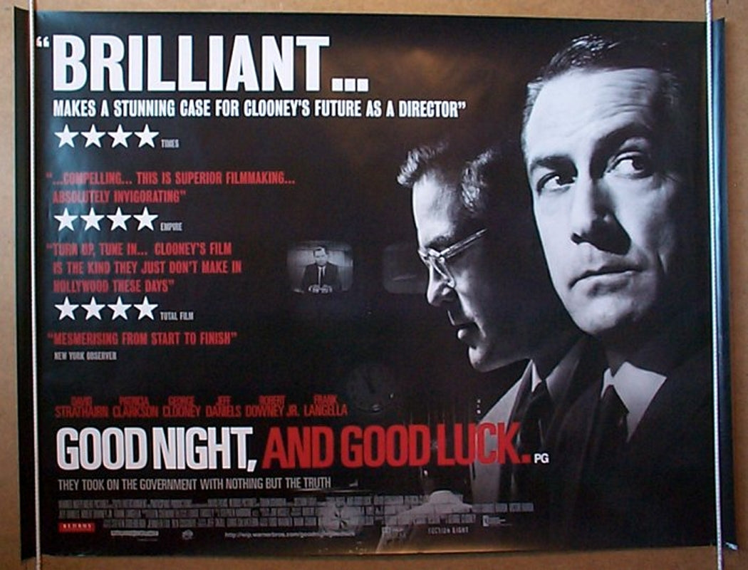 Good Night And Good Luck  Original Quad Movie Poster  