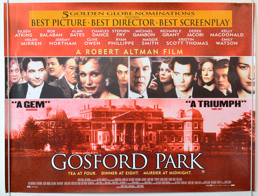 Gosford Park Original British Quad Poster - Movie Poster