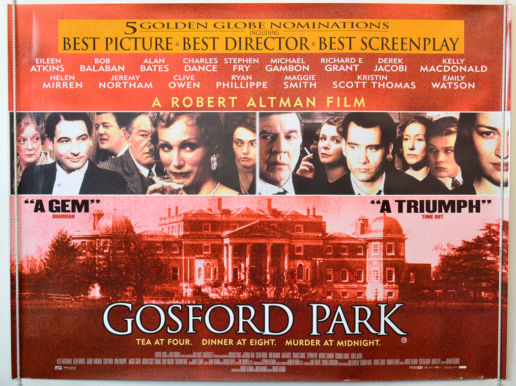 Gosford Park Original British Quad Poster - Movie Poster