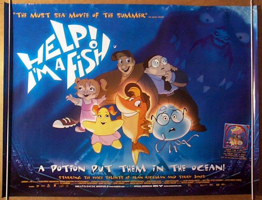 Help! I'm A Fish  Original Quad Movie Poster  