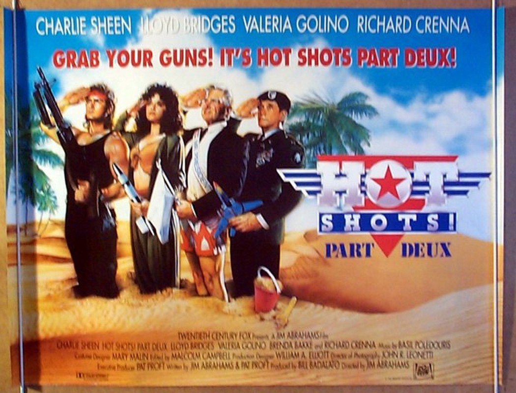 Hot Shots : Part Deux  Original Quad Movie Poster  