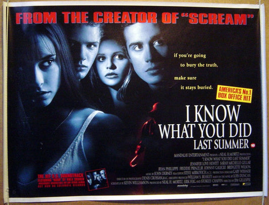 I Know What You Did Last Summer  Original Quad Movie Poster  