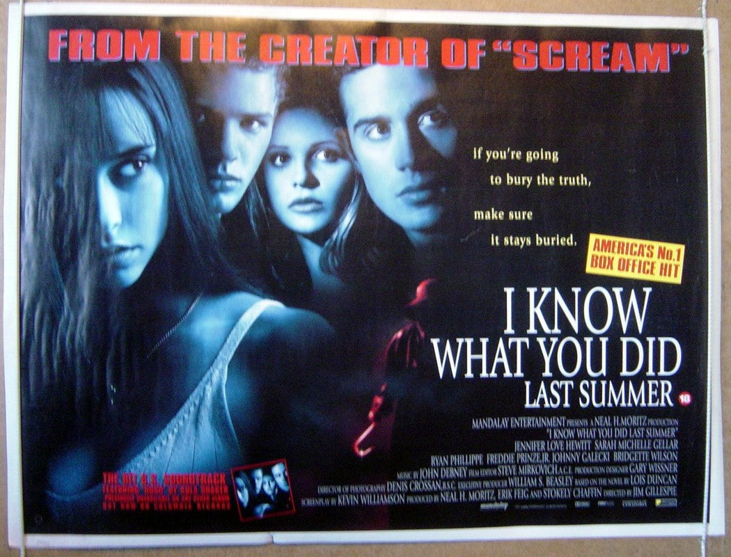 I Know What You Did Last Summer  Original Quad Movie Poster  