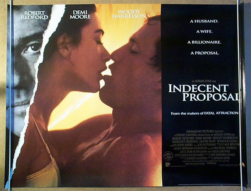 Indecent Proposal  Original Quad Movie Poster  