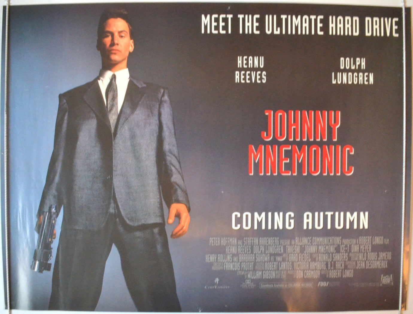 Johnny Mnemonic  (Teaser Version)   Original British Quad Poster - Movie Poster