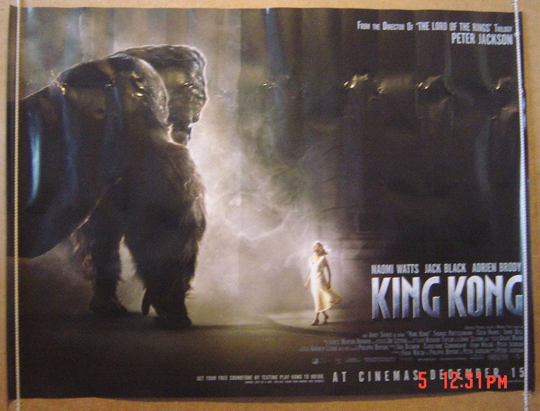 King Kong  (Teaser Original Quad Movie Poster)  Original Quad Movie Poster  