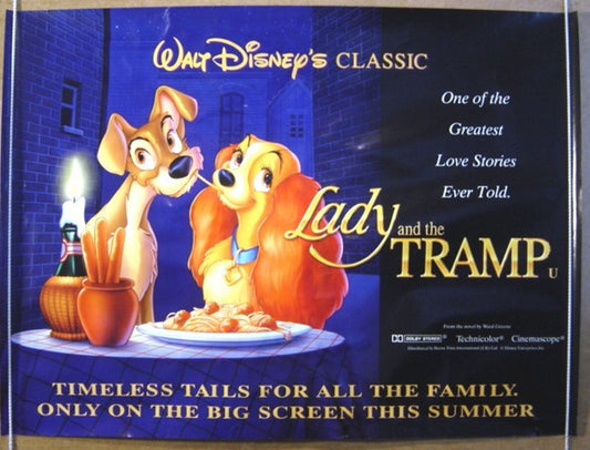 Lady And The Tramp  Original Quad Movie Poster  