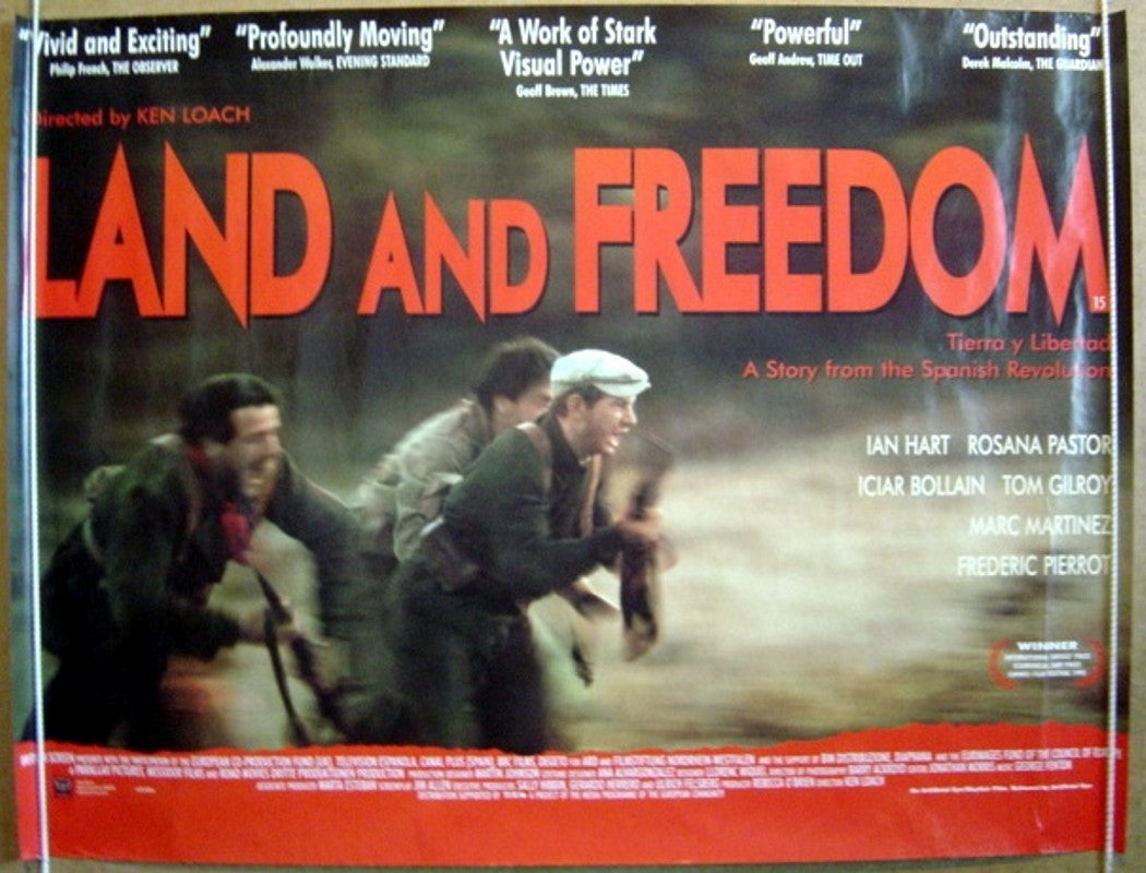 Land And Freedom  Original Quad Movie Poster  