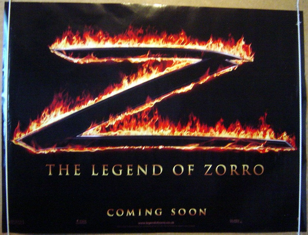 The Legend Of Zorro  (Teaser Design 3)  Original Quad Movie Poster  