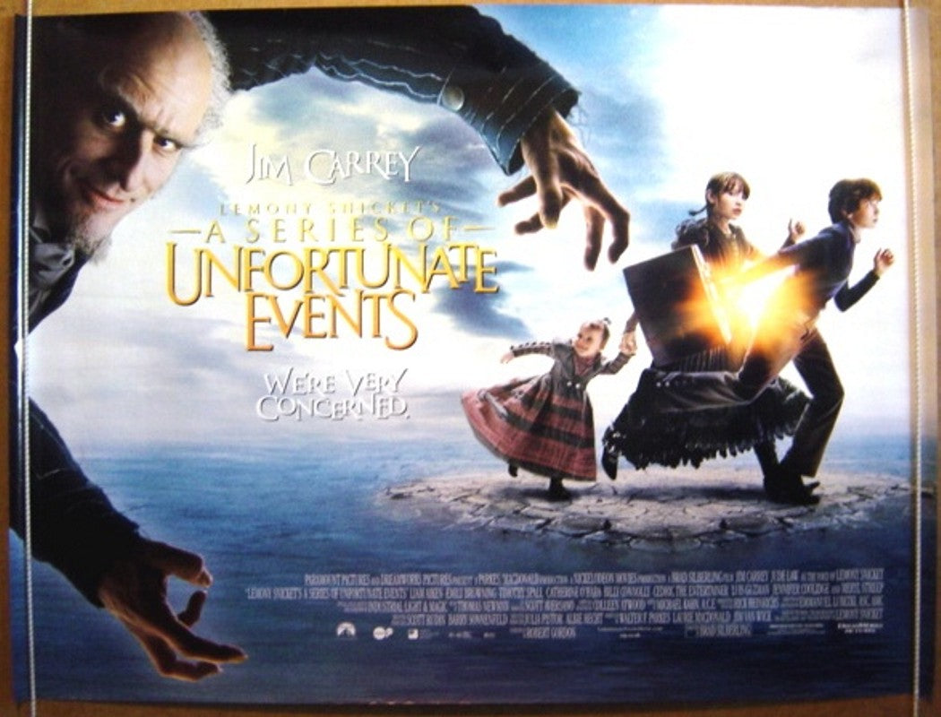 Lemony Snicket's : A Series Of Unfortunate Events  Original Quad Movie Poster  