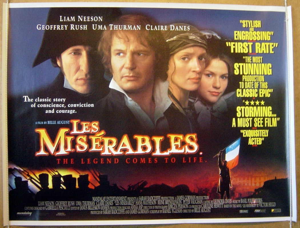 Les Miserables  Original Quad Movie Poster  