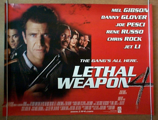 Lethal Weapon 4  Original Quad Movie Poster  