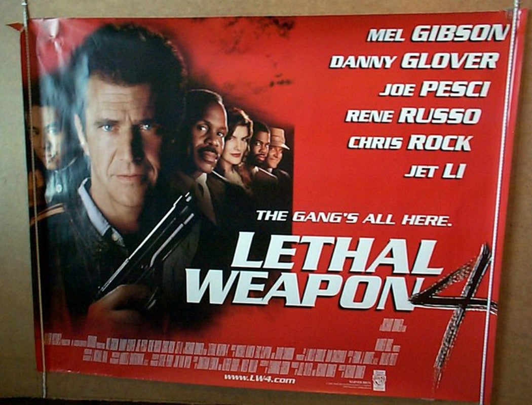 Lethal Weapon 4  Original Quad Movie Poster  