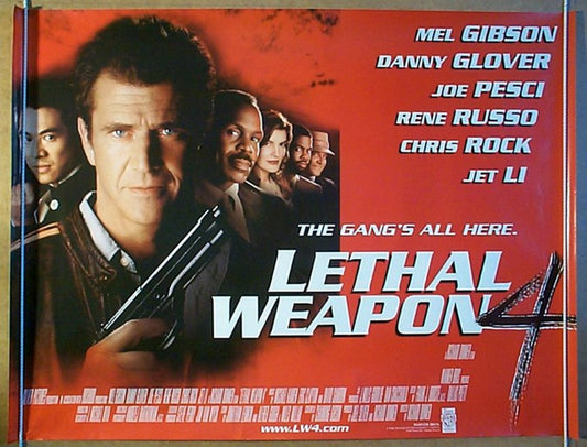 Lethal Weapon 4  Original Quad Movie Poster  