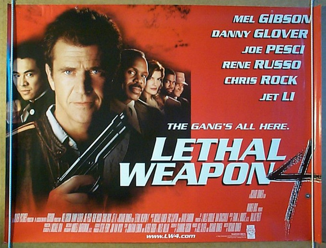 Lethal Weapon 4  Original Quad Movie Poster  