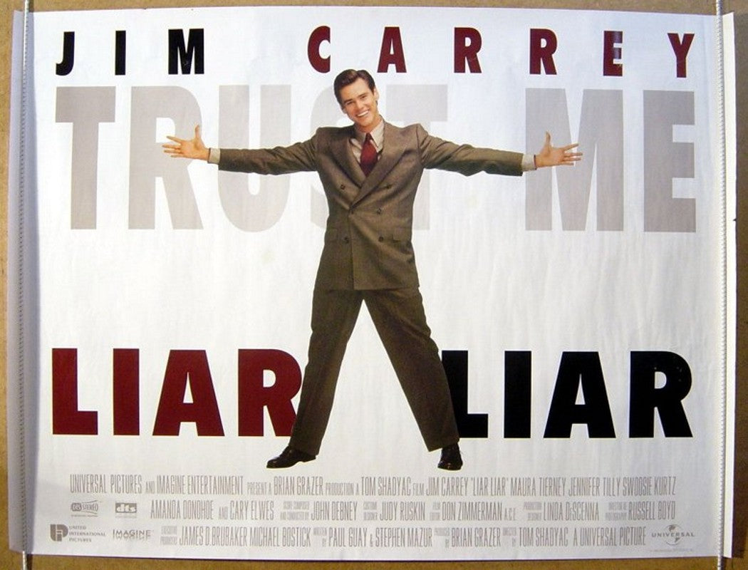 Liar Liar  Original Quad Movie Poster  