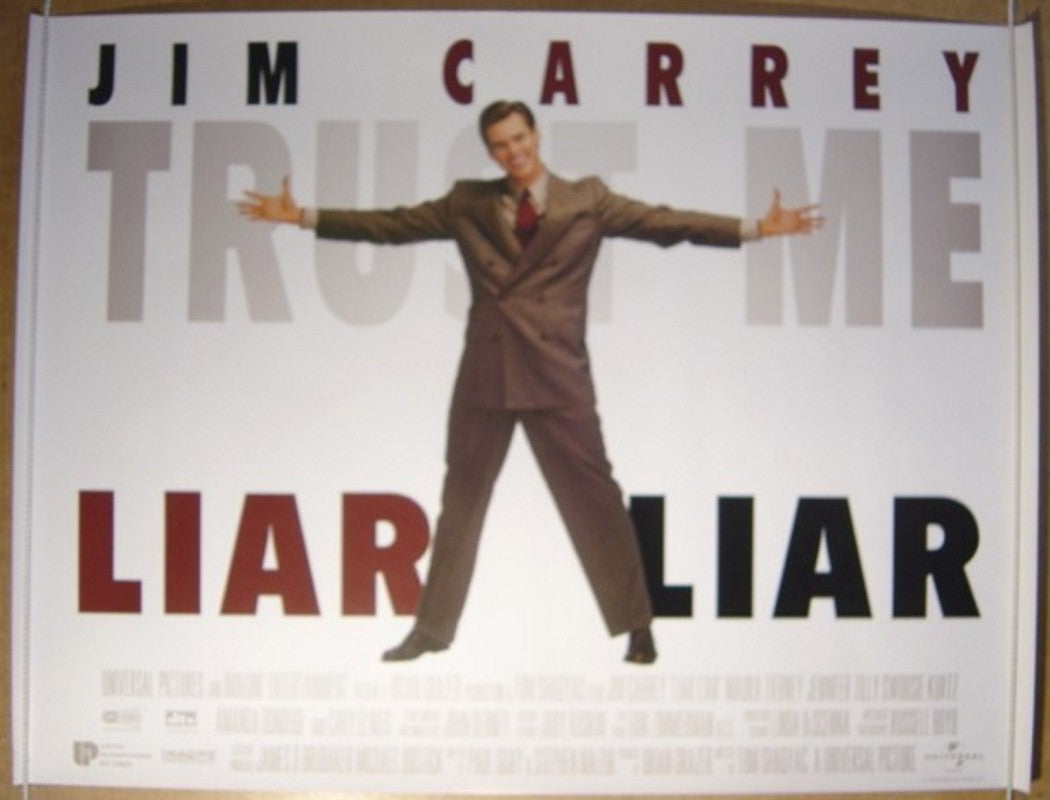 Liar Liar  Original Quad Movie Poster  