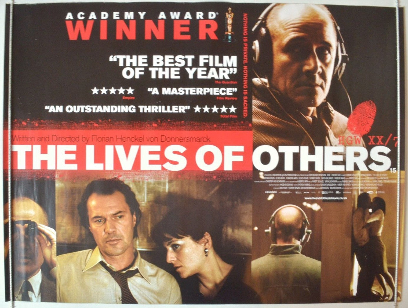 The Lives Of Others  (a.k.a. Das Leben der Anderen)   Original British Quad Poster - Movie Poster