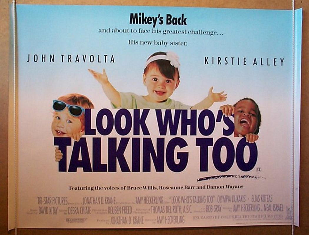 Look Who's Talking Too  Original Quad Movie Poster  