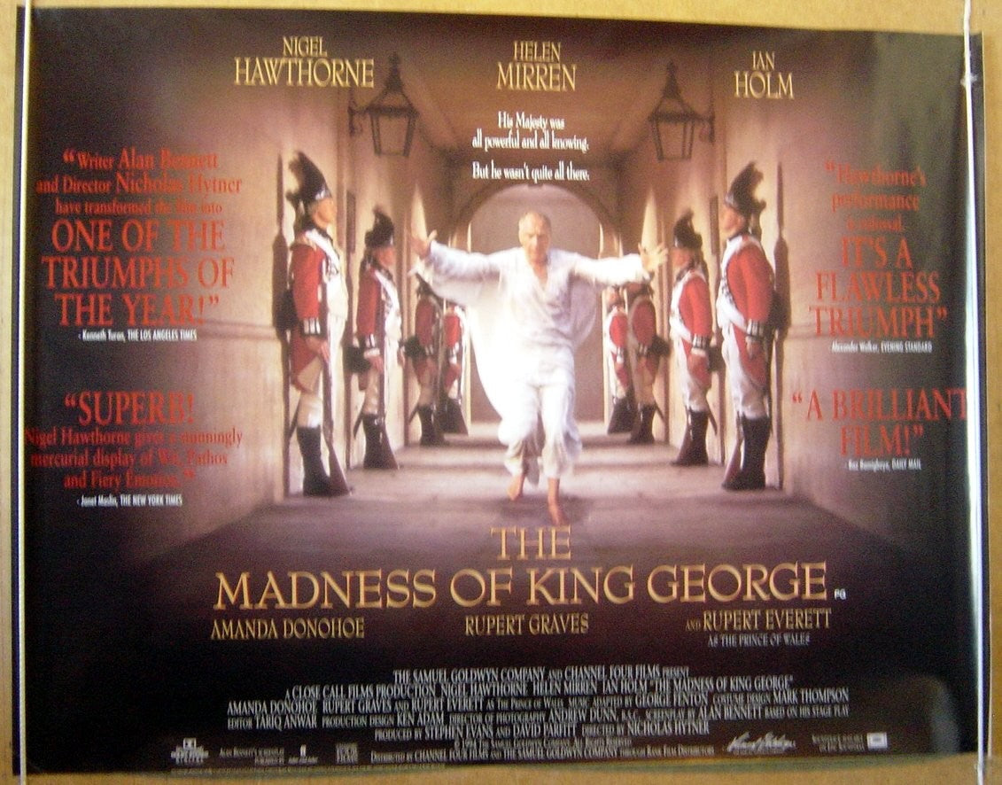 The Madness Of King George  Original Quad Movie Poster  