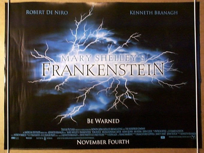 Mary Shelley's Frankenstein  (Teaser Original Quad Movie Poster)  Original Quad Movie Poster  