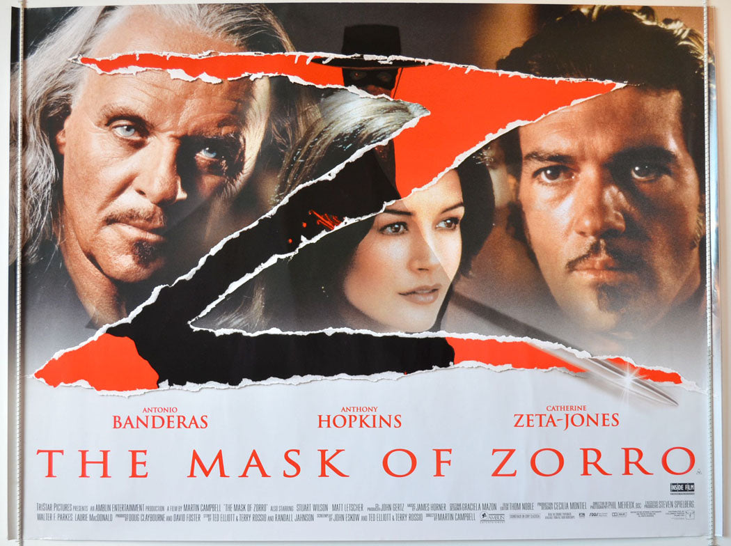 The Mask Of Zorro   Original British Quad Poster - Movie Poster