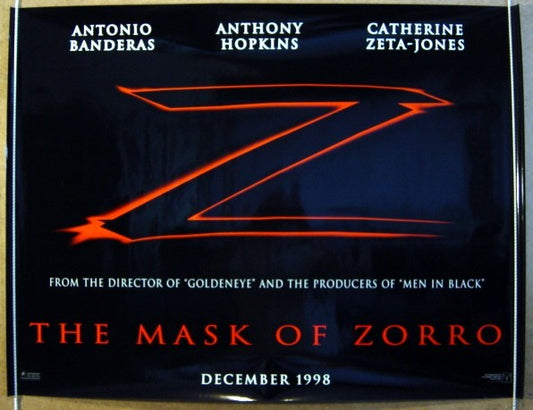 The Mask Of Zorro  (Teaser)  Original Quad Movie Poster  