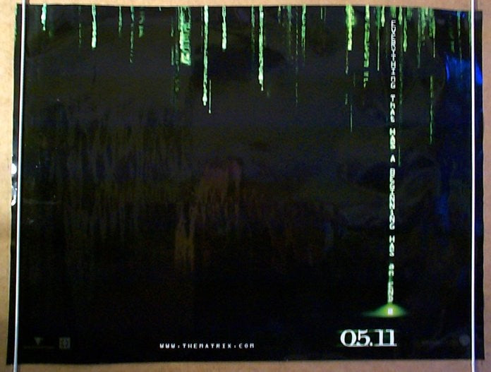 The Matrix Revolutions  (Teaser)  Original Quad Movie Poster  