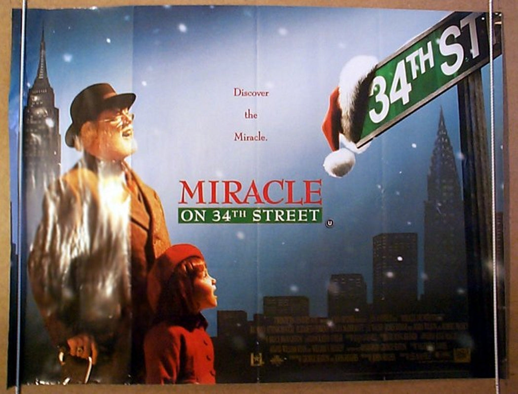 Miracle On 34th Street  Original Quad Movie Poster  