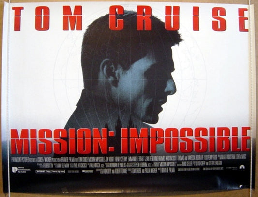 Mission Impossible  Original Quad Movie Poster  