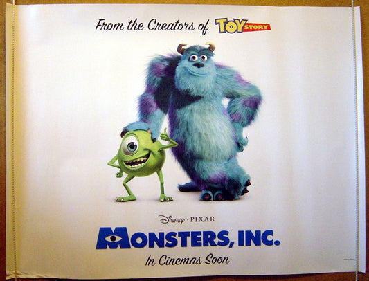 Monsters Inc  (Teaser Original Quad Movie Poster)  Original Quad Movie Poster  