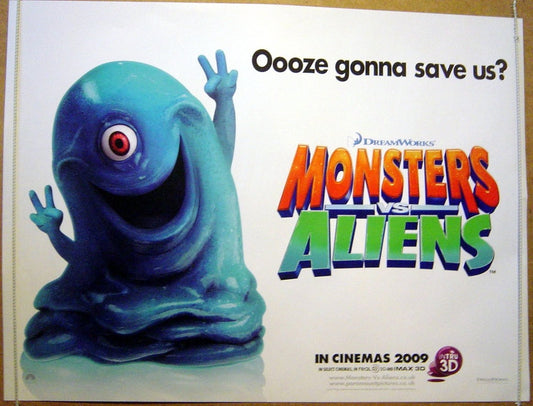 Monsters vs Aliens  (Teaser)   Original British Quad Poster - Movie Poster