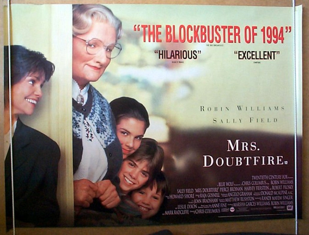 Mrs Doubtfire  Original Quad Movie Poster  