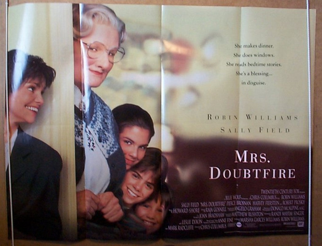 Mrs Doubtfire  Original Quad Movie Poster  