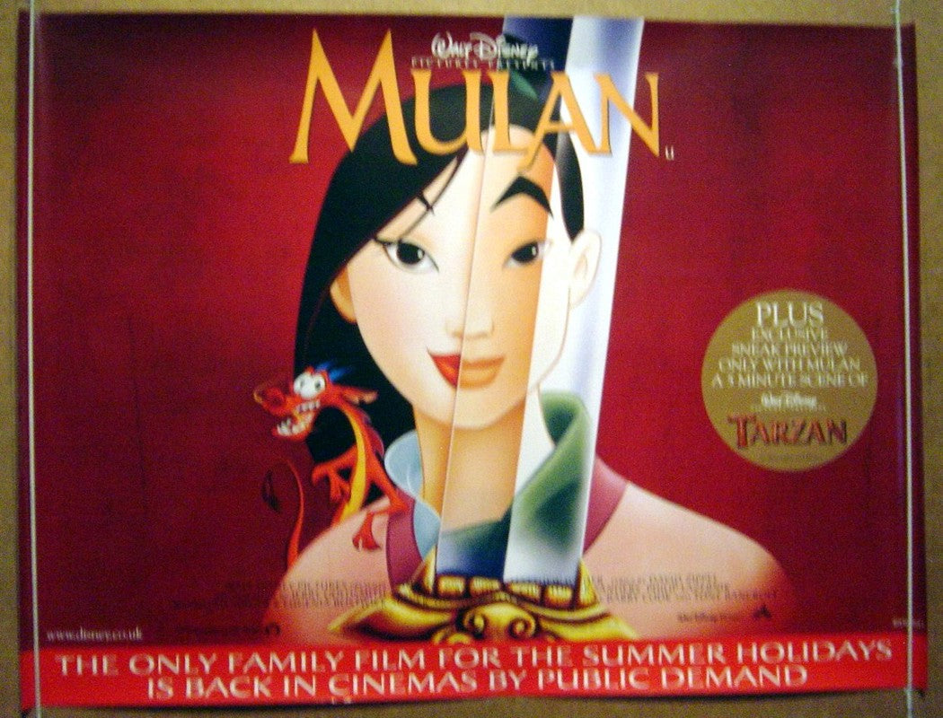 Mulan  (1999 re-release Version)  Original Quad Movie Poster  