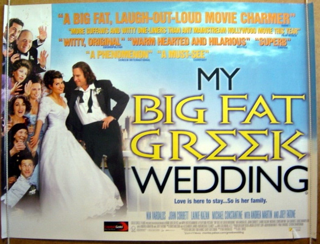 My Big Fat Greek Wedding  Original Quad Movie Poster  