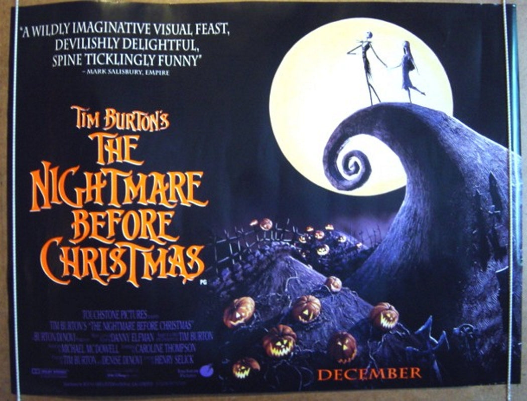 The Nightmare Before Christmas Original British Quad Poster - Movie Poster