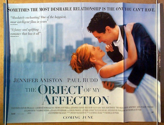 Object Of My Affection  Original Quad Movie Poster  