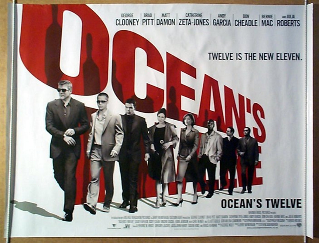 Ocean's 12  Original Quad Movie Poster  