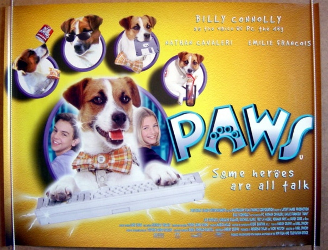 Paws  Original Quad Movie Poster  