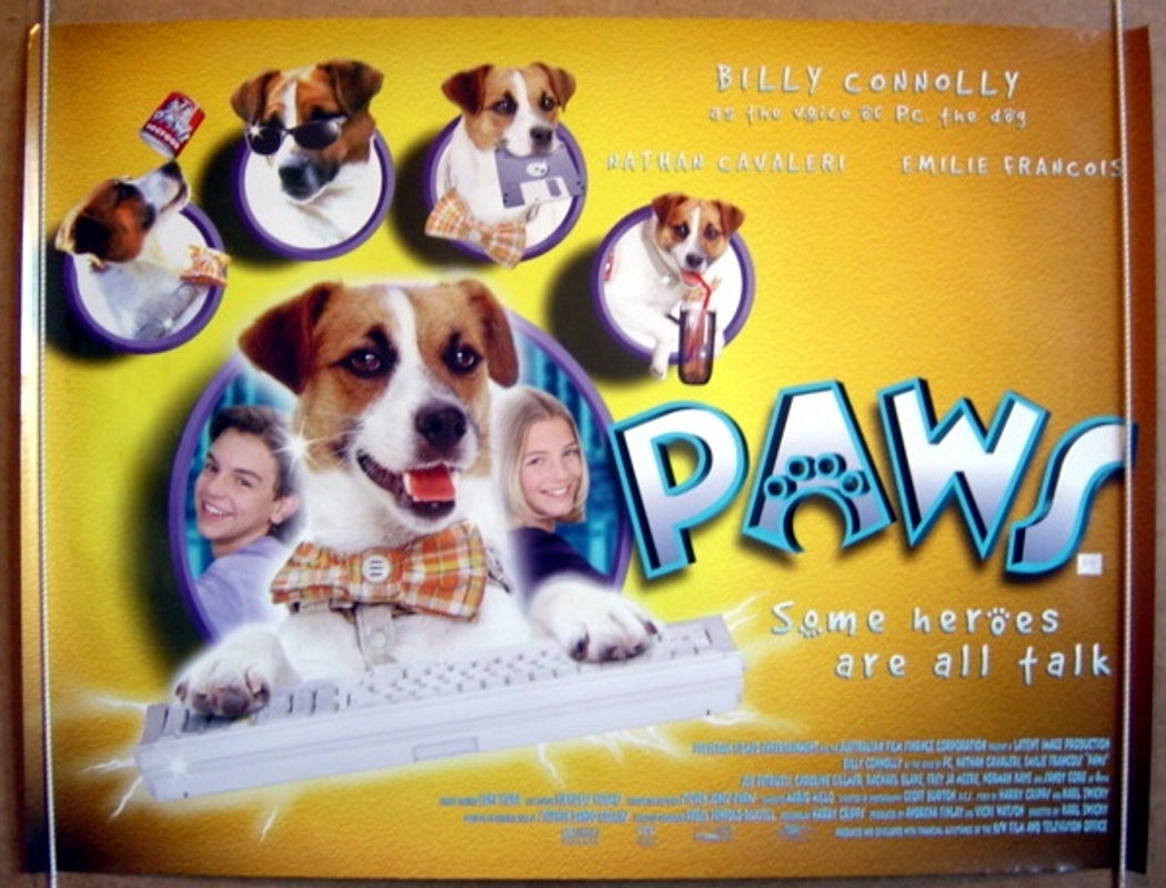 Paws  Original Quad Movie Poster  