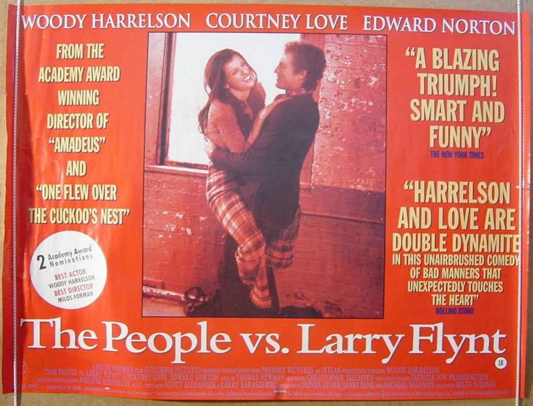 The People Vs Larry Flynt  Original Quad Movie Poster  