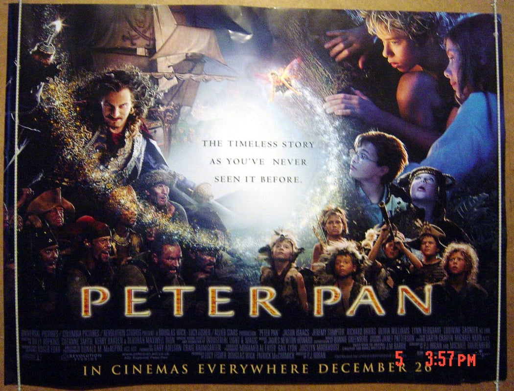 Peter Pan  Original Quad Movie Poster  