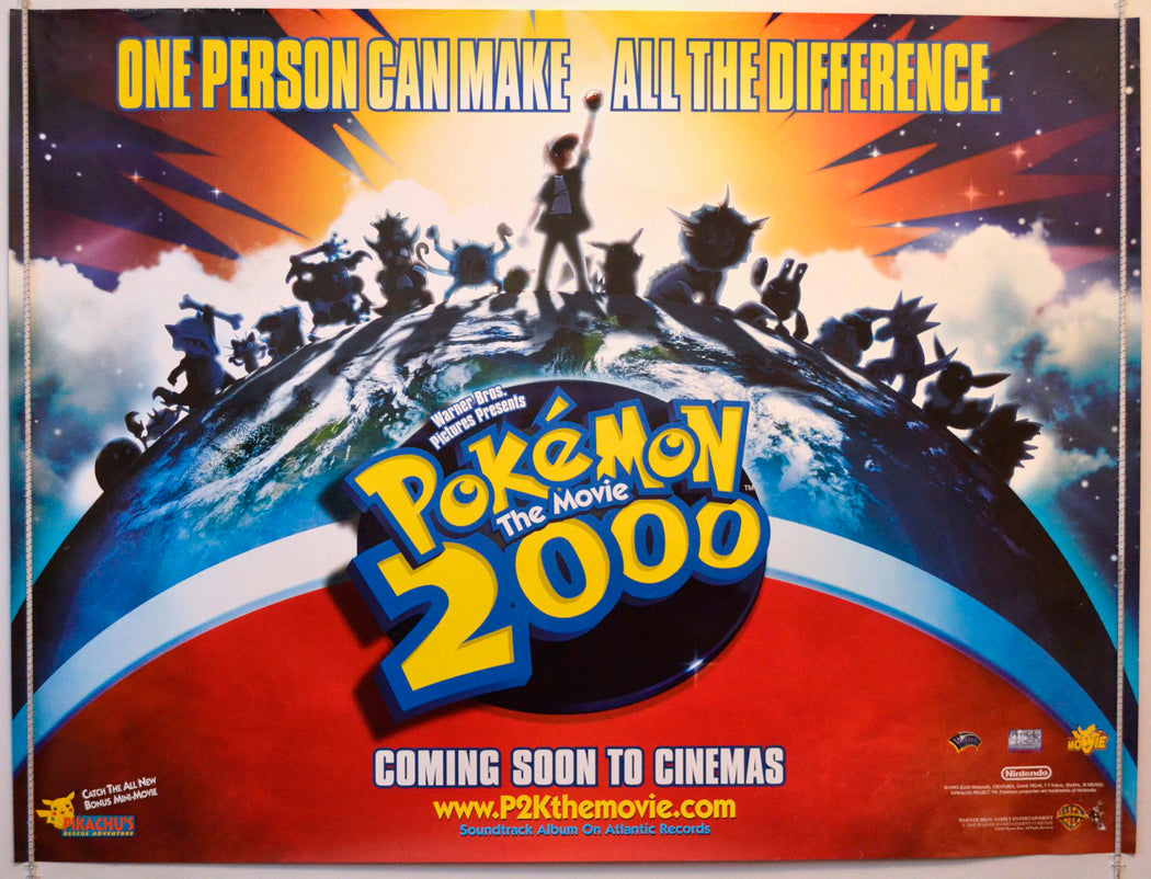 Pokemon 2000 Original British Quad Poster - Movie Poster