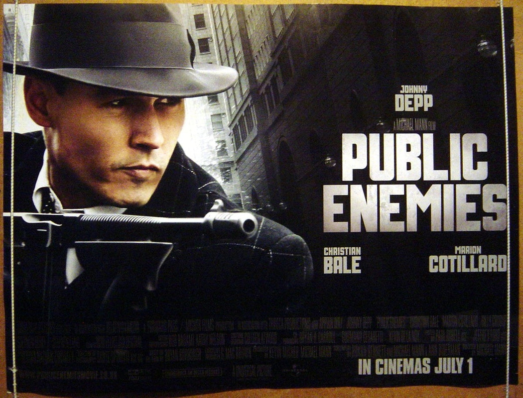 Public Enemies  Original Quad Movie Poster  