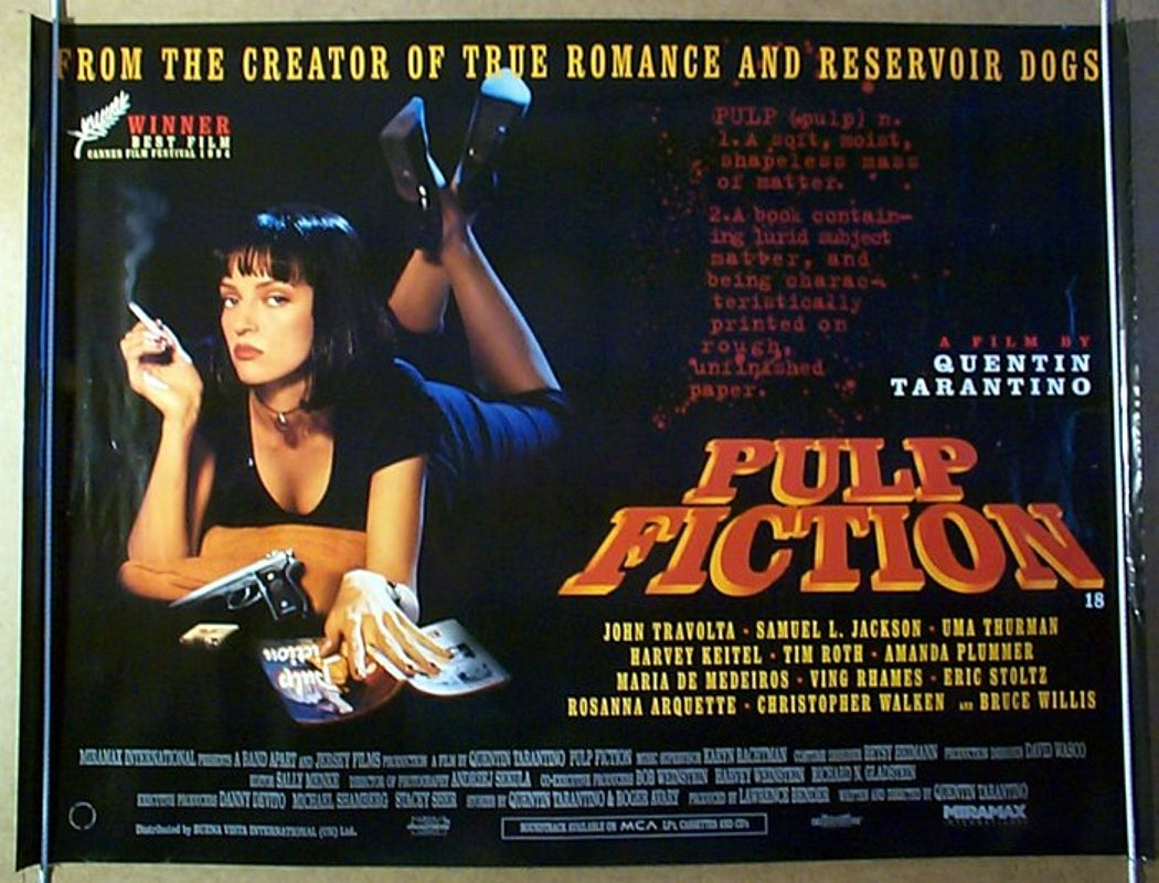 Pulp Fiction Original British Quad Poster - Movie Poster