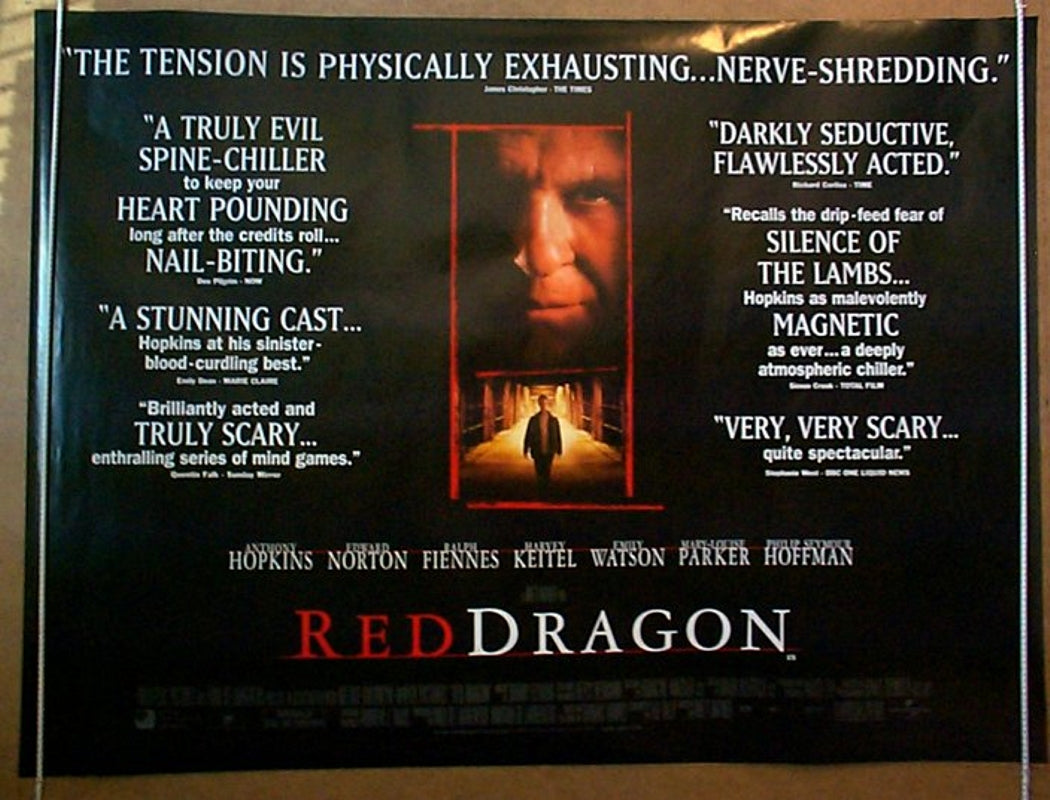 Red Dragon  (Design 2)  Original Quad Movie Poster  