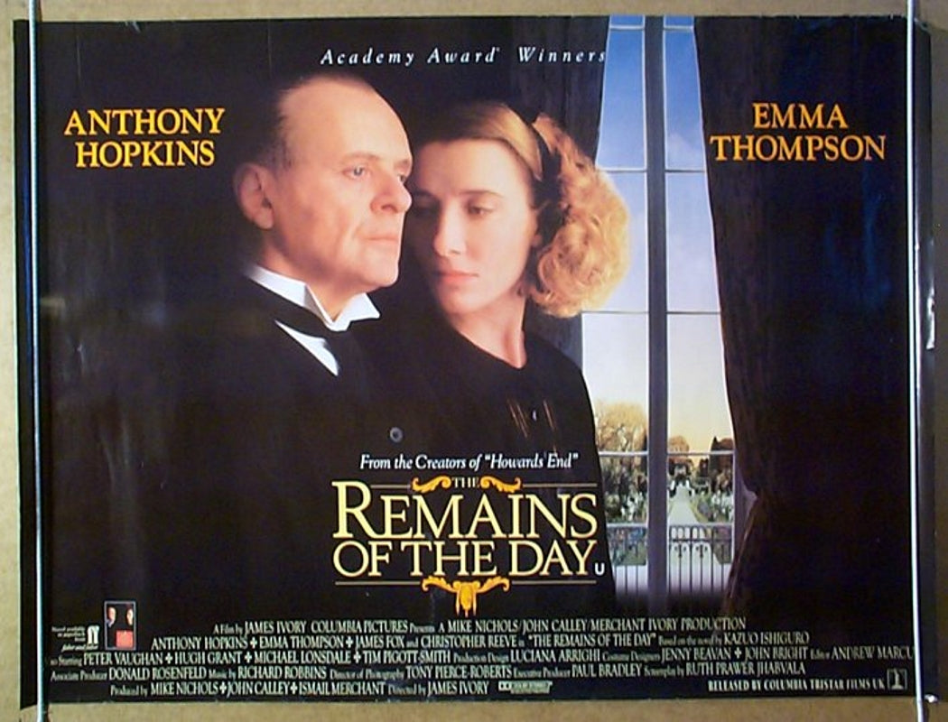 The Remains Of The Day  Original Quad Movie Poster  