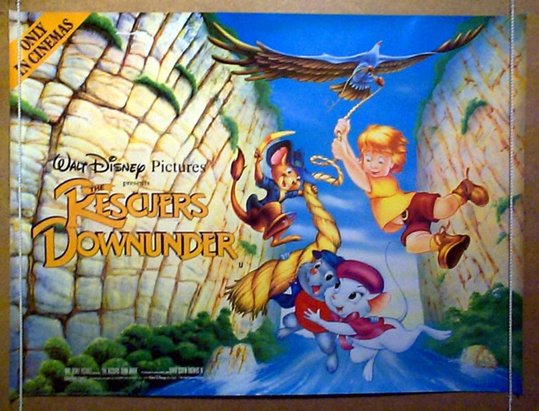 The Rescuers Down Under  Original Quad Movie Poster  